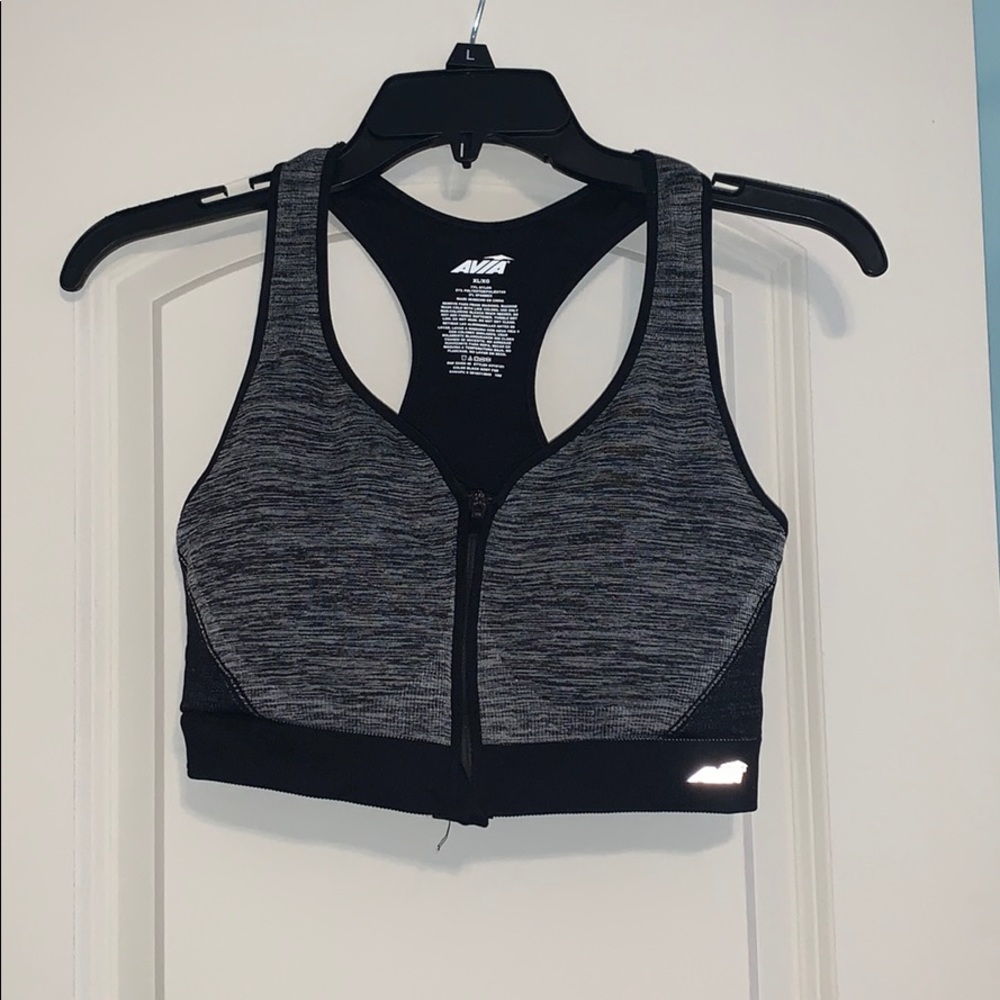 Black/grey sports bra